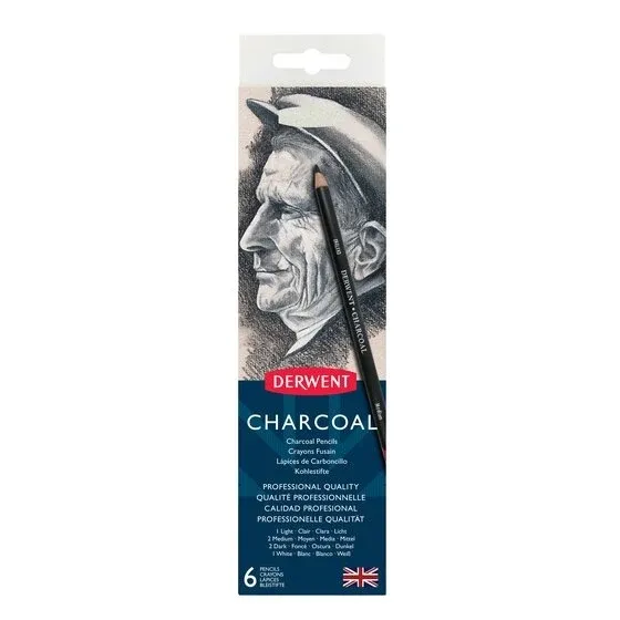 Derwent - Charcoal Pencil - 6 Tin