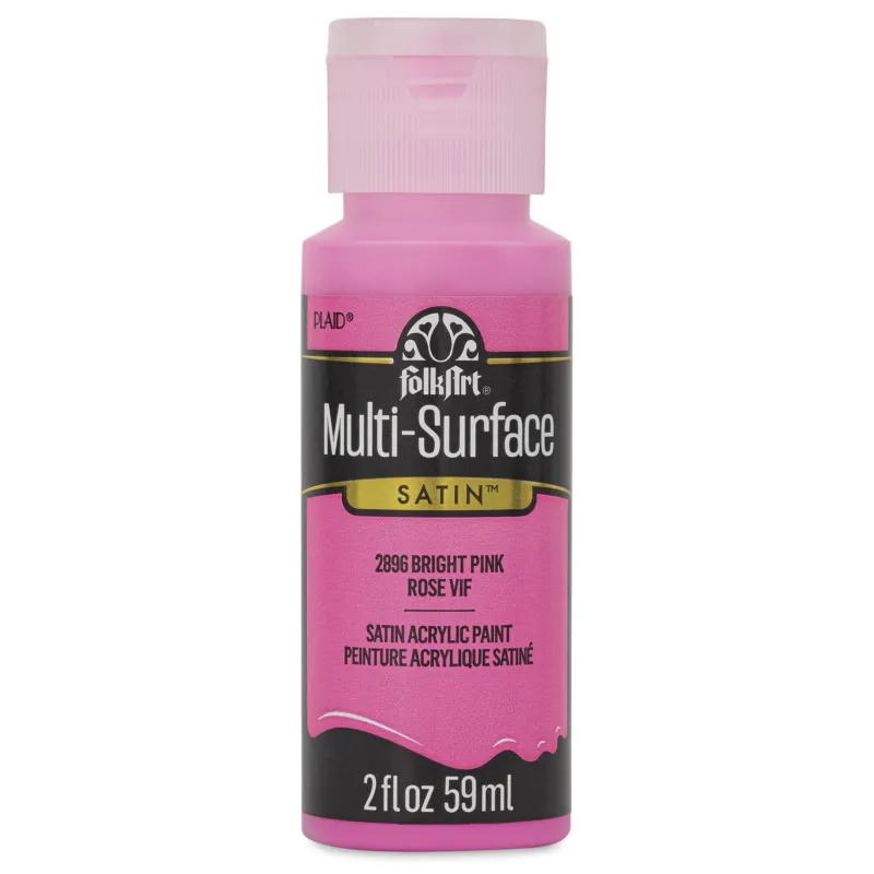 FolkArt Multi-Surface Acrylic 59ml - Bright Pink