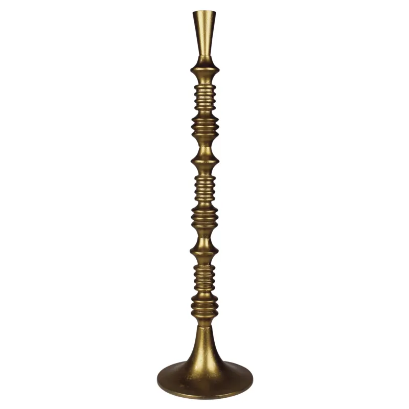 Eliad Taper Holder, Brass - Large Set Of 4 By HomArt | Candle Holders | Modishstore - 1