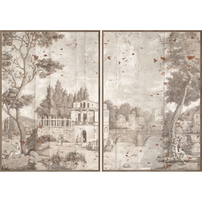 Italian Scenic C. 1852 – Diptych