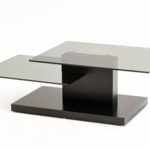 15' Black Oak MDF and Glass Coffee Table By Homeroots | Coffee Tables | Modishstore