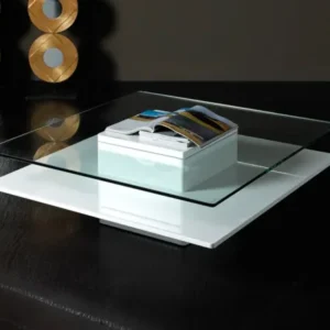 14' White MDF and Glass Coffee Table By Homeroots | Coffee Tables | Modishstore