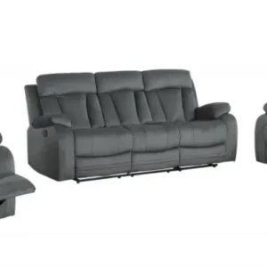 120" Modern Grey Fabric Sofa Set By Homeroots | Sofa Set | Modishstore