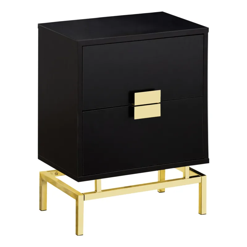 Cappuccino Gold Particle Board Metal Accent Table By Homeroots | Accent Tables | Modishstore