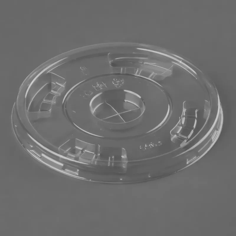 Eco Guardian Compostable Clear Cold Cup Flat Lid with Hole, PLA (1000-pack)