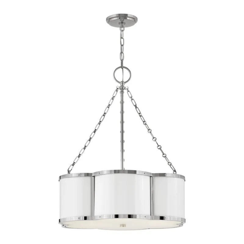 Chance 22" Drum Chandelier | Polished Nickel