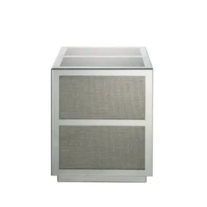 24" Silver And Clear Glass And Stone Square End Table By Homeroots | End Tables | Modishstore