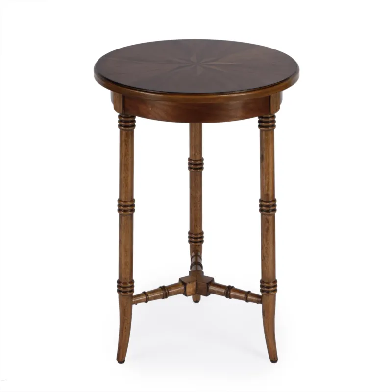 26" Brown Manufactured Wood Round End Table By Homeroots | End Tables | Modishstore