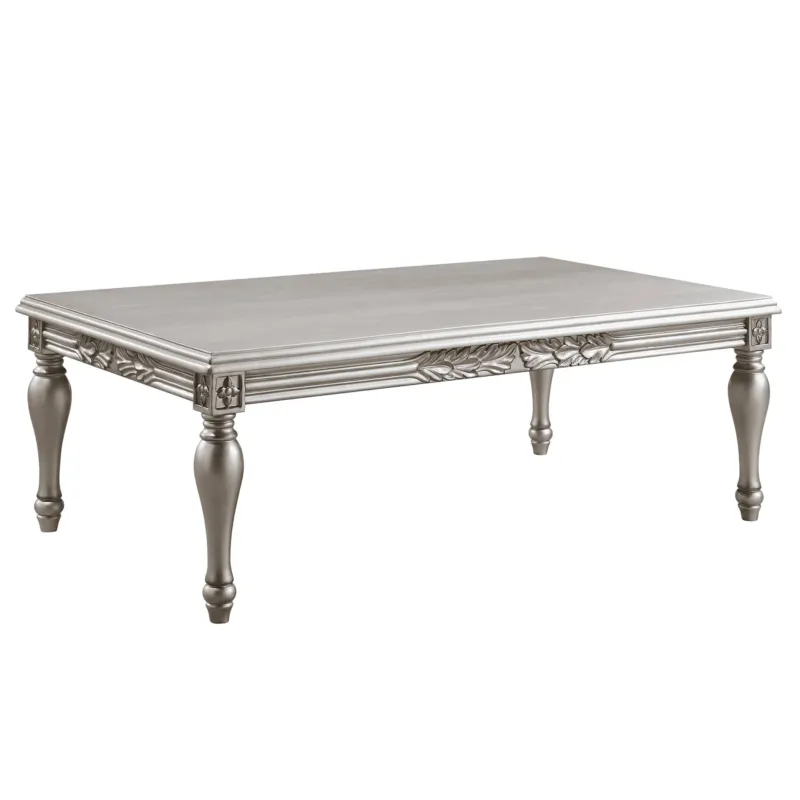 24" Platinum Manufactured Wood Rectangular Coffee Table By Homeroots | Coffee Tables | Modishstore