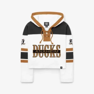 ANAHEIM DUCKS CUT THRU CROPPED '47 WOMEN'S SUPERIOR LACER HOOD