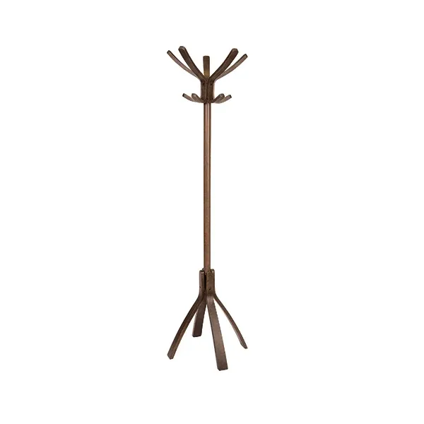 Alba Cafe Coat Stand 550x550x1760mm Dark Wood PMCAFE