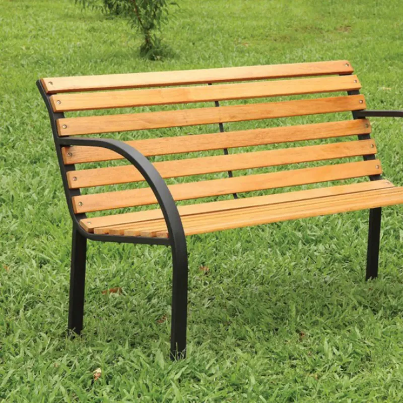Dumas Transitional Style Patio Bench, Natural Oak By Benzara | Outdoor Stools & Benches | Modishstore