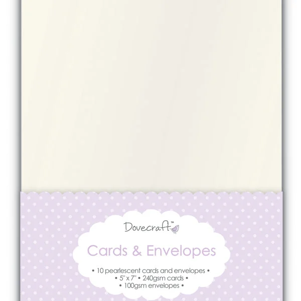 Dovecraft Rectangle Cards & Envelopes 5x7 (8 Pk) - Pearlescent