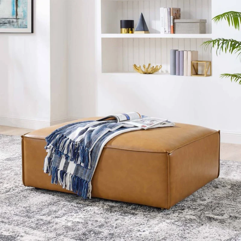 Modway Restore Vegan Leather Ottoman - EEI-4496 | Ottomans | Modishstore - 1