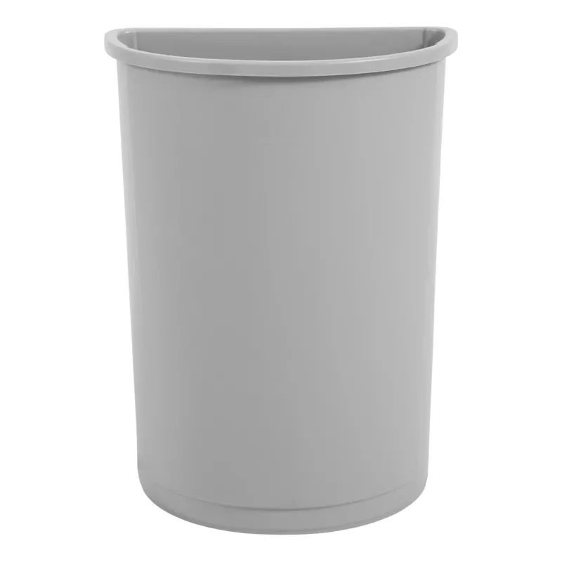 Rubbermaid Untouchable Half Round Container, 21 Gal, Grey