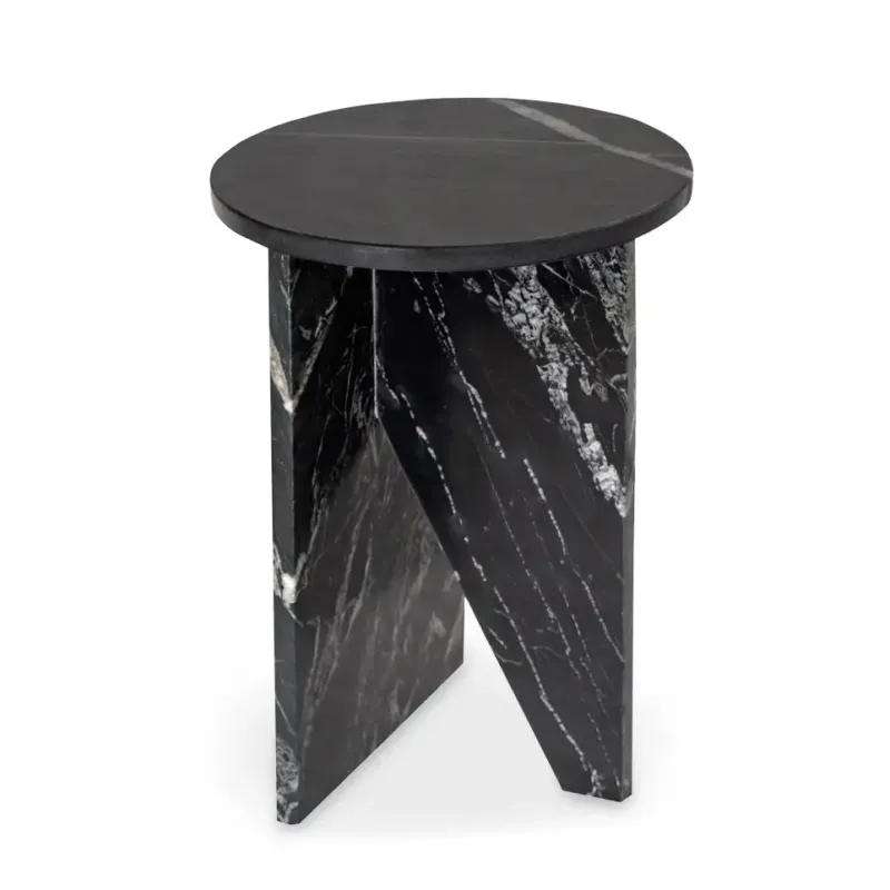 Grace Accent Table | Black Marble
