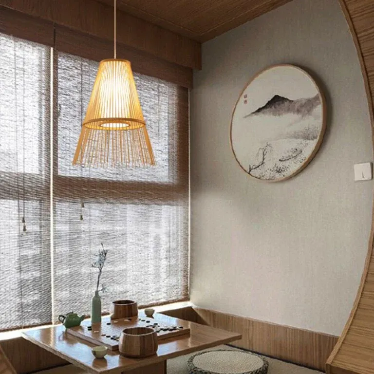 Bamboo Umbrella Pendant Light By Artisan Living | ModishStore | Pendant Lamps
