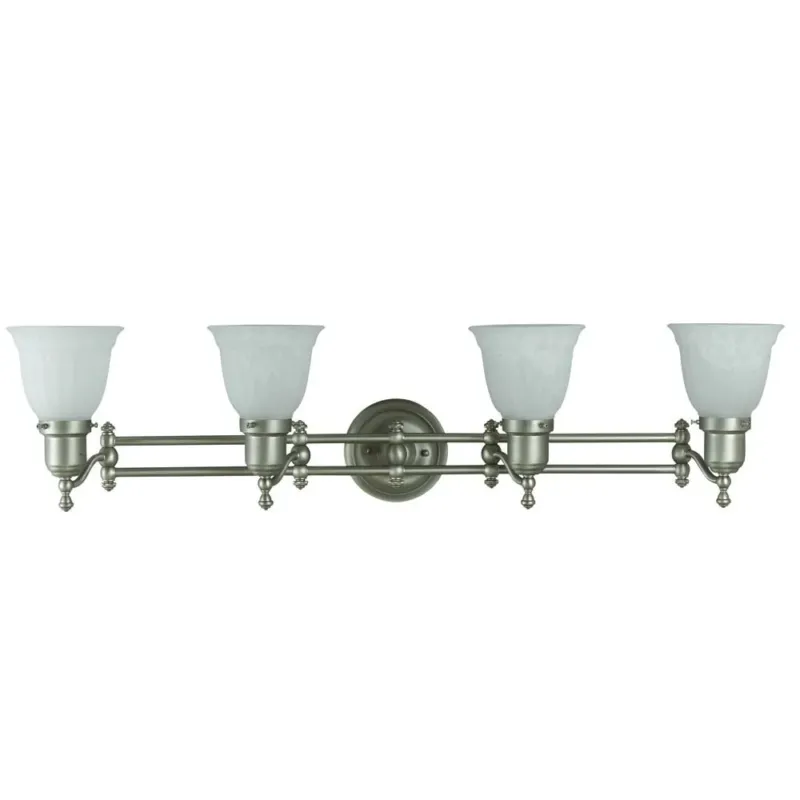Cal Lighting LA-194-S/BRS 4 Light Bathroom Light | Modishstore | Wall Lamps