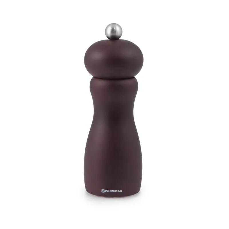 Swissmar Bella Salt Mill, 6", Wood, Chocolate Finish, FINAL SALE