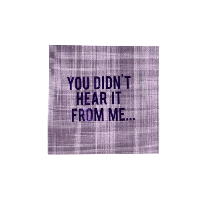 "You Didn't Hear It From Me" Disposable Napkin Set (Set of 16)