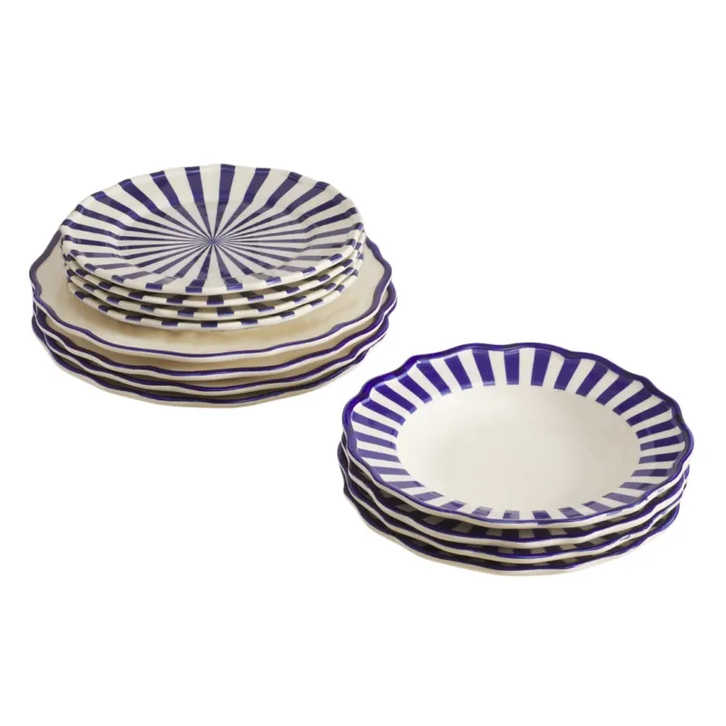 12 Piece Mixed Dinnerware Set with Pasta Bowl - JMR