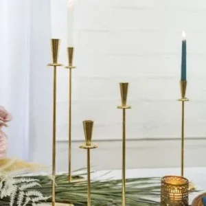 Amberly Candlestick Set Of 3 By Accent Decor | Candle Holders | Modishstore - 1