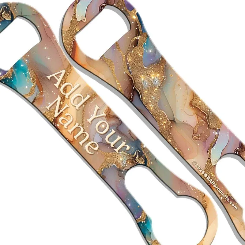 "ADD YOUR NAME" V-Rod® Bottle Opener – Beige Marble